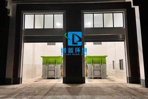 绵阳移动垃圾压缩站安装调试完毕